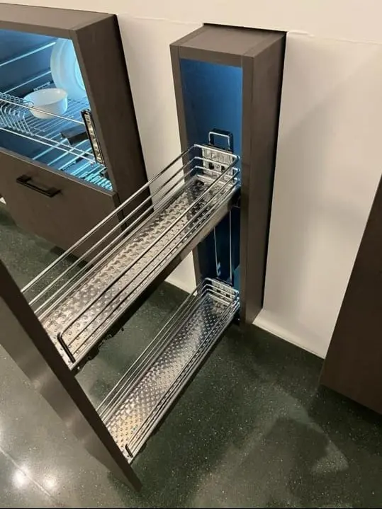 SOFT CLOSE SIDE PULL OUT SS BASKET 222L 15CM