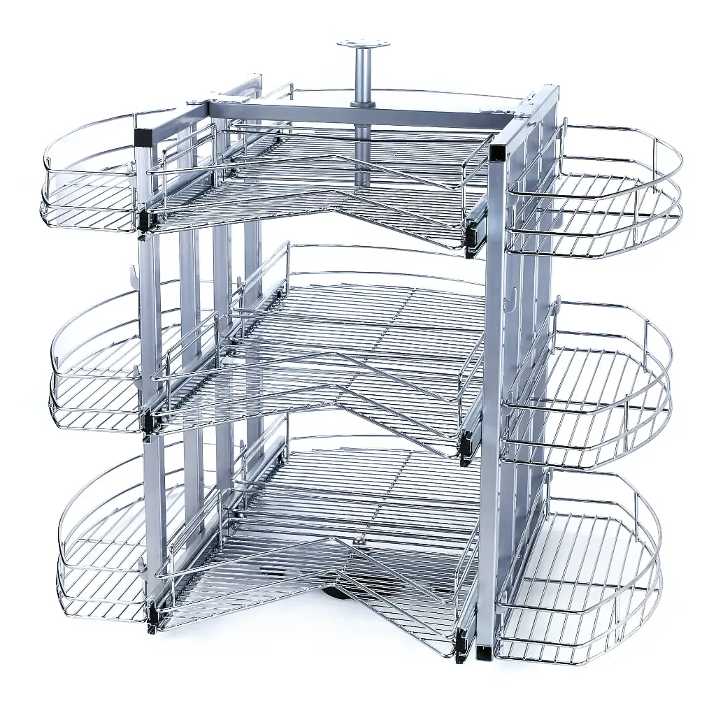 MAGIC CORNER FULL ROTATE & PULL OUT WIRE BASKET