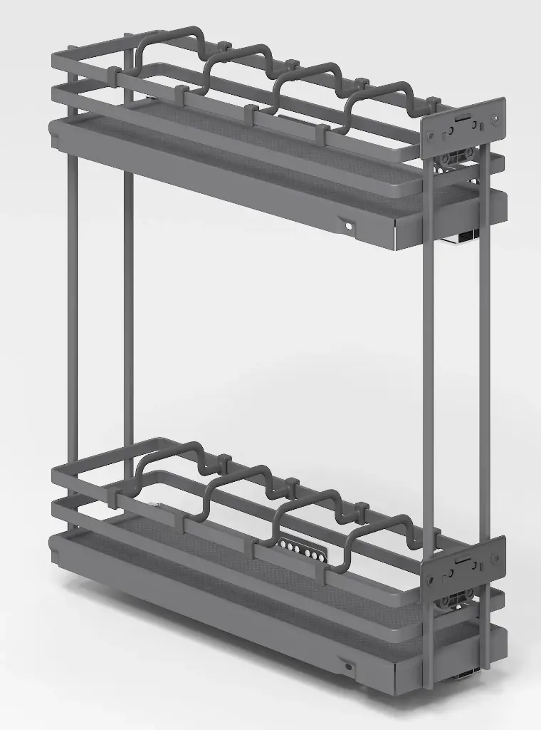 ترلي 2 رف 15 سم ارضي