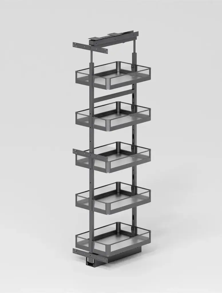 TALL UNIT FULL PULL OUT 6 GLASS BASKET 40CM