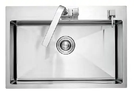 حوض مربع  SINK HM 55X45 B مع شفة سلفر