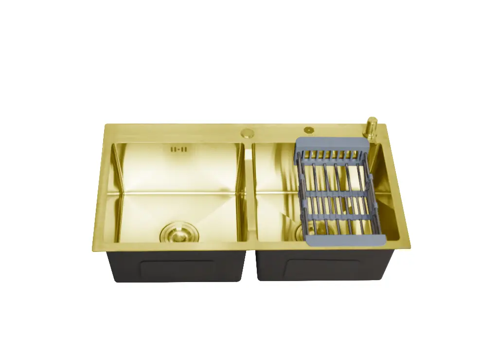 SINK 82*45 (B) GOLD  DOUBLE BOWL