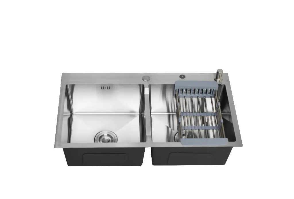 حوض ونص  SINK H.M 88*45  مع شفة سلفر 