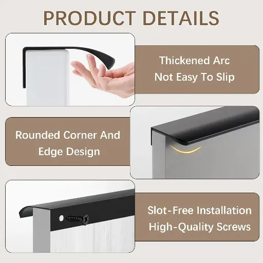 [D 1018 96 BLACK] HANDLE D1018-96MM BLACK