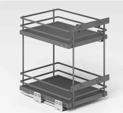 سلة بسحاب جانبي/ارضي 40 سم فينيسيا رمادي