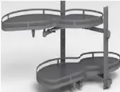 SWING TRAY FULL PULL OUT 2 SHELVES LEFT VENICE SERIES