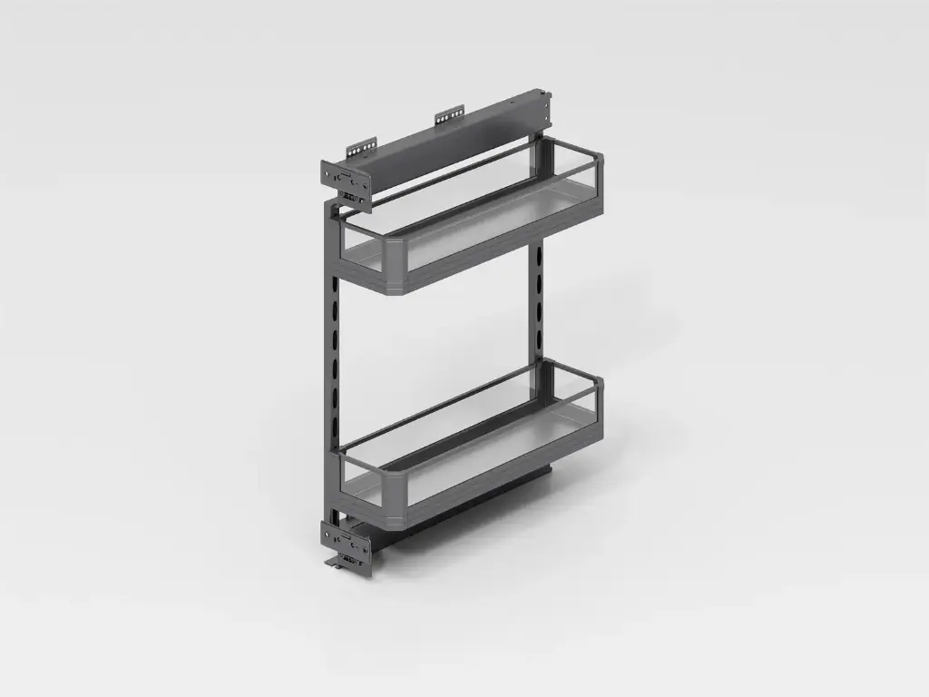 SOFT CLOSE SIDE PULL OUT GLASS BASKET 20CM