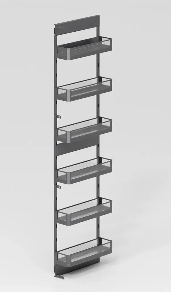 SIDE TALL UNIT PULL OUT 6 GLASS BASKET 15CM