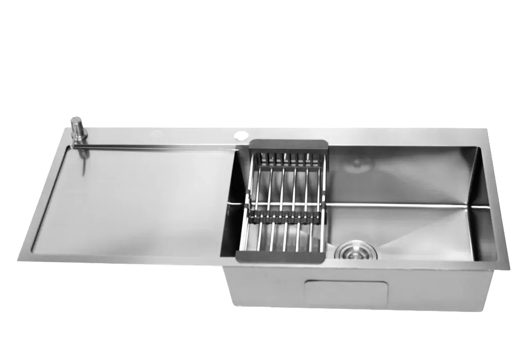 SINK 116*50 SILVER 1BOWL+LEFT SHELF