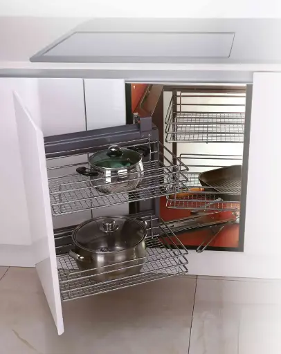 [MC-102] MAGIC CORNER HALF ROTATE OUT WIRE BASKET