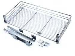 [DLF-SS-800 B NEW] PULL-OUT BASKET 80CM WIRE 3SIDE