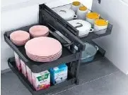 [MC-GL-101] MAGIC CORNER FULL PULL OUT GLASS BASKET