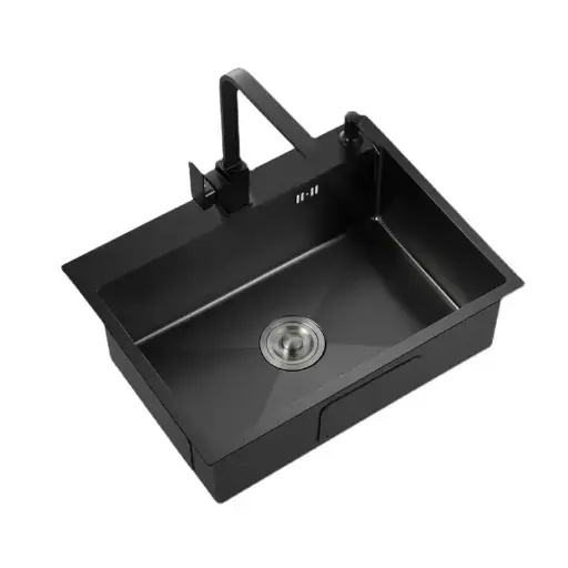 [100-BK-B-50*45] SINK 50*45 (B) BLACK SINGLE BOWL