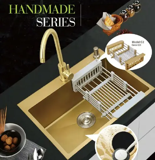 [GOLD 55*45 B] SINK 55*45 (B) GOLD SINGLE BOWL