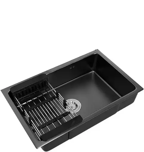 [100-BK-B-68*45] SINK 68*45 (B) BLACK SINGLE BOWL