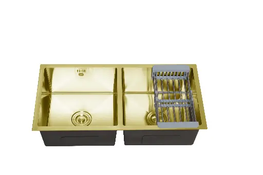 [HM - 88*45 A GOOLD] SINK 88*45 (A) GOLD  DOUBLE BOWL