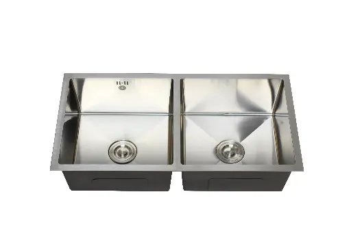 [100-A-91*48] SINK 91*48 (A) SILVER  DOUBLE BOWL