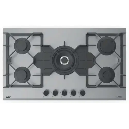 [TI HO GS 90 5Z] CARYSIL-TITANIUM GLASS GAS HOB 90CM 5Z